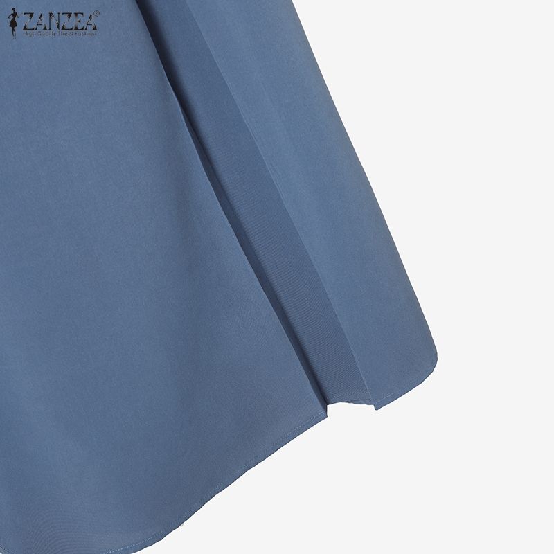 ZANZEA Women Short Sleeve Blouse and Midi Skirts Casual Two Piece Suit Sets