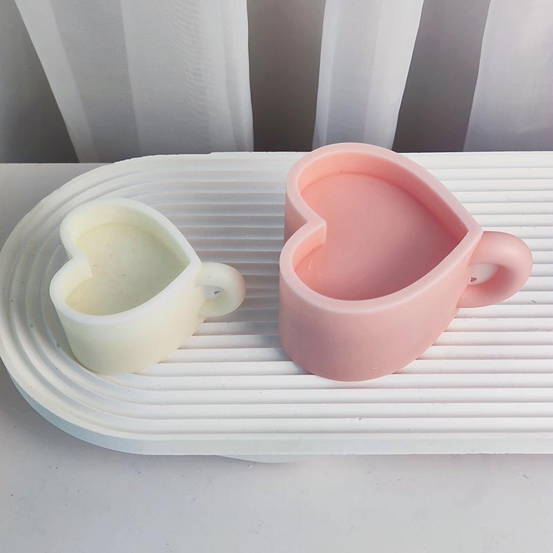 

Новая кружка в форме сердца любви, силиконовая форма для свечей, форма для большой свечи для DIY, форма для выпечки, ручная работа, домашний декор для друга, подарки на День святого Валентина, день рождения Small