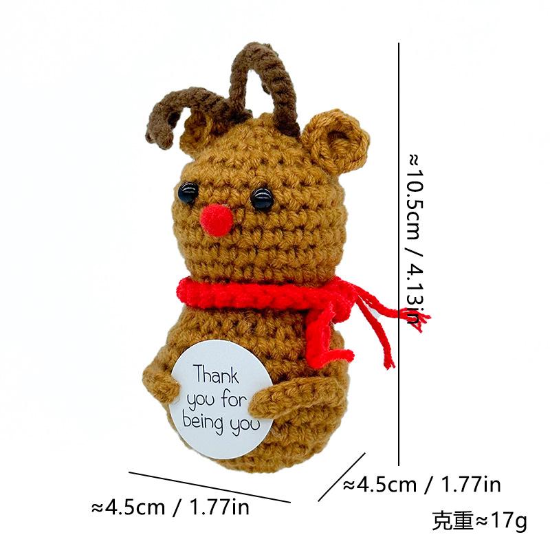 Christmas Tree Car Pendant Color Christmas Tree Woolen Handmade Hook Weaving Gift Creative Pendant Gift Ornament Doll Bag Cloth