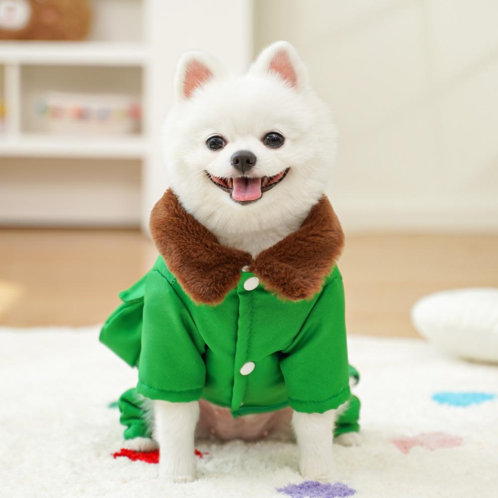 Dog Clothes Pet Clothing Medium-sized Dogs and Cats Can Be Traced To Keep Warm In Autumn and Winter Northeast Cold-proof Cotton Military Coat Supplies