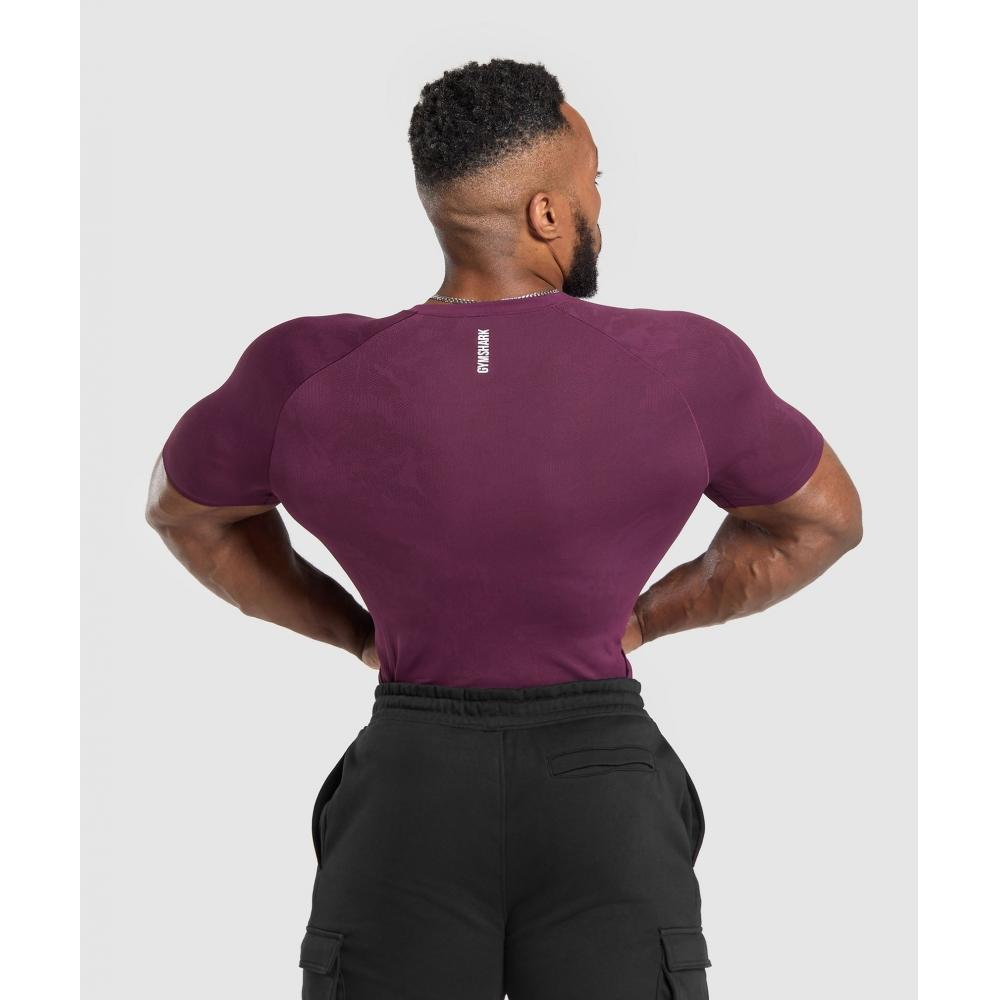 Gymshark Geo bezešvé tričko purpurová fialová tmavě fialová A5a2d PB1H