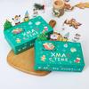 5/10Pcs Cartoon Christmas Kraft Paper Candy Gift Box Cookie Packing Box 2024 Christmas Party Decor Xmas Navidad New Year 2025