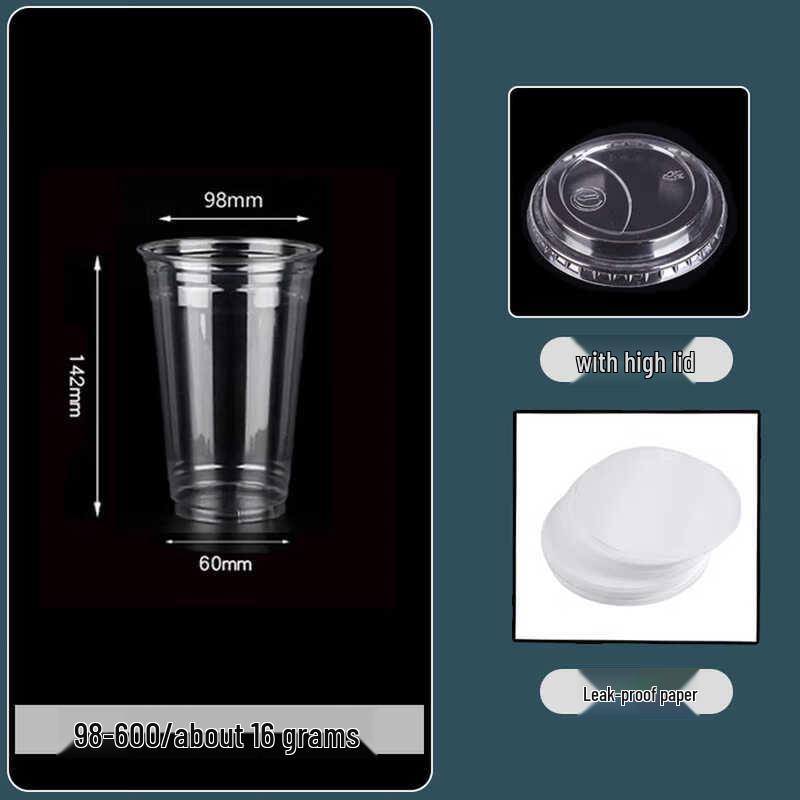 Disposable Cold Drink Cups with Lids & Straws