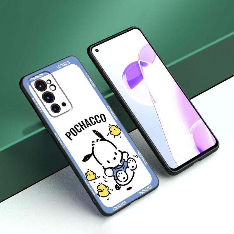 Cartoon Lovely Pochacco Black Silicone Phone Case For OnePlus 9 10 11 12 ACE 2V Pro 9RT 10T 10R Nord CE 2 3 Lite N10 N20 N30 5G