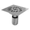 Square Shower Drain Kit 4.3in Stainless Steel Anti Clogging Odor Free Floor Drain for 50mm 75mm