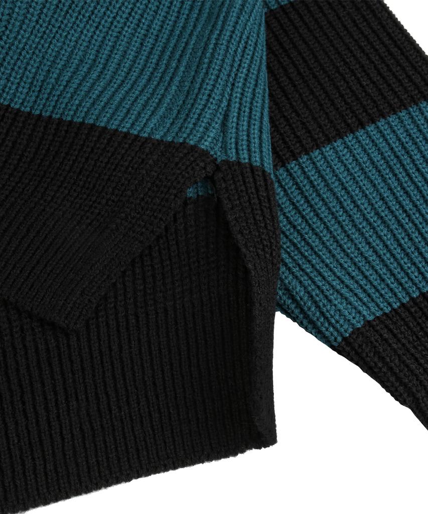 NODU Bold Rugby Hazzi Knit [Black]