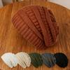 Women's Winter Beanie Hat with Extra-Large Circumference Thickened for Warmth Wide-Circumference Knit Hat Windproof and Cold-Resistant