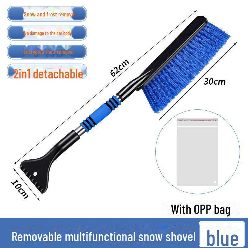 Car Retractable Snow Shovel & Brush: Winter Deicing and Frost Removal Tool for Windows and Glass