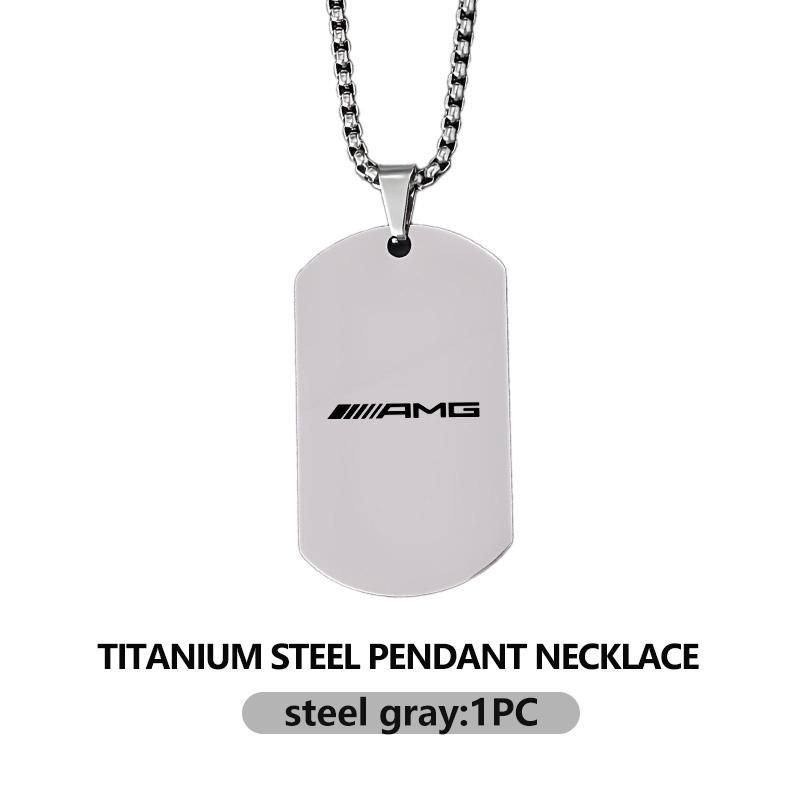 

For AMG Stainless Car Logo Pendant Necklace Personalized Auto Decorative Accessories Mercedes Benz CITAN VITO SPRINTER CLS SLK