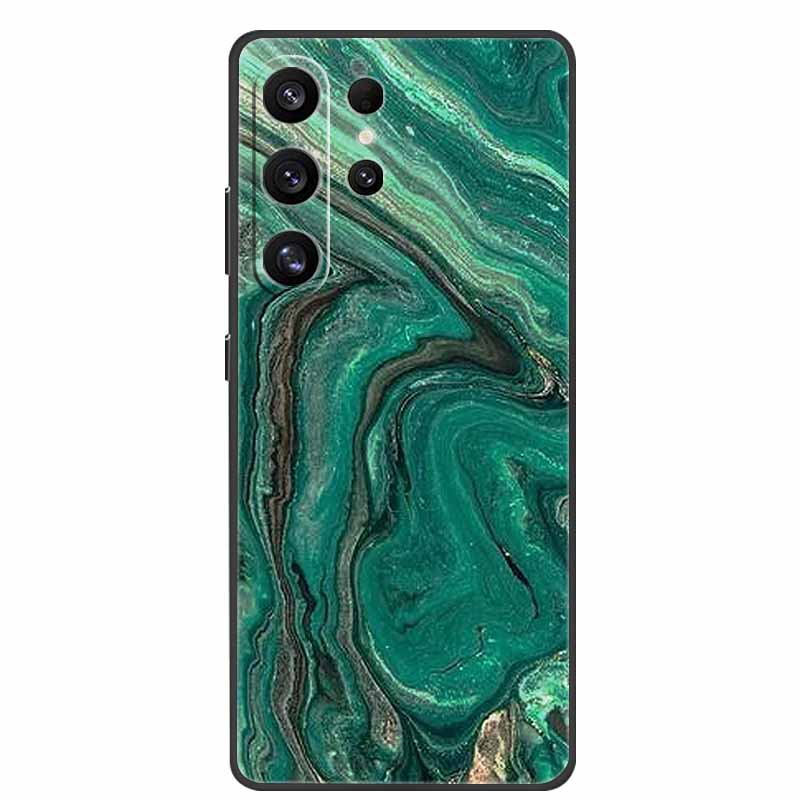 Phone Case For Samsung Galaxy S26 Ultra Colorful Painted Soft Silicone Bumper for Samsung S26 Ultra Case Marble Shockproof Cover