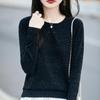 Spring & Autumn New Women's Korean Style Cloud Yarn Knitwear Round Neck Loose Pullover Sweater