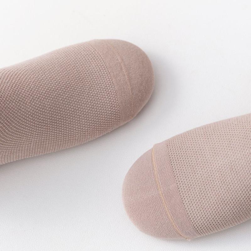Men's Summer Thin Versatile Solid Color Mesh Invisible Boneless Non Slip Socks