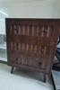 Chest of drawers with three drawers, modern wardrobe, dressing table, suitable for living room, bedroom, hallway (walnut wood)