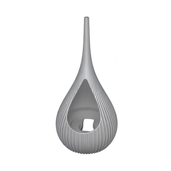Yousheng Compact Size Candlestick, Vertical Grain Texture Candle Holder, Water Drop Shape 3D Printed Candlestick for Living Room Dining Table