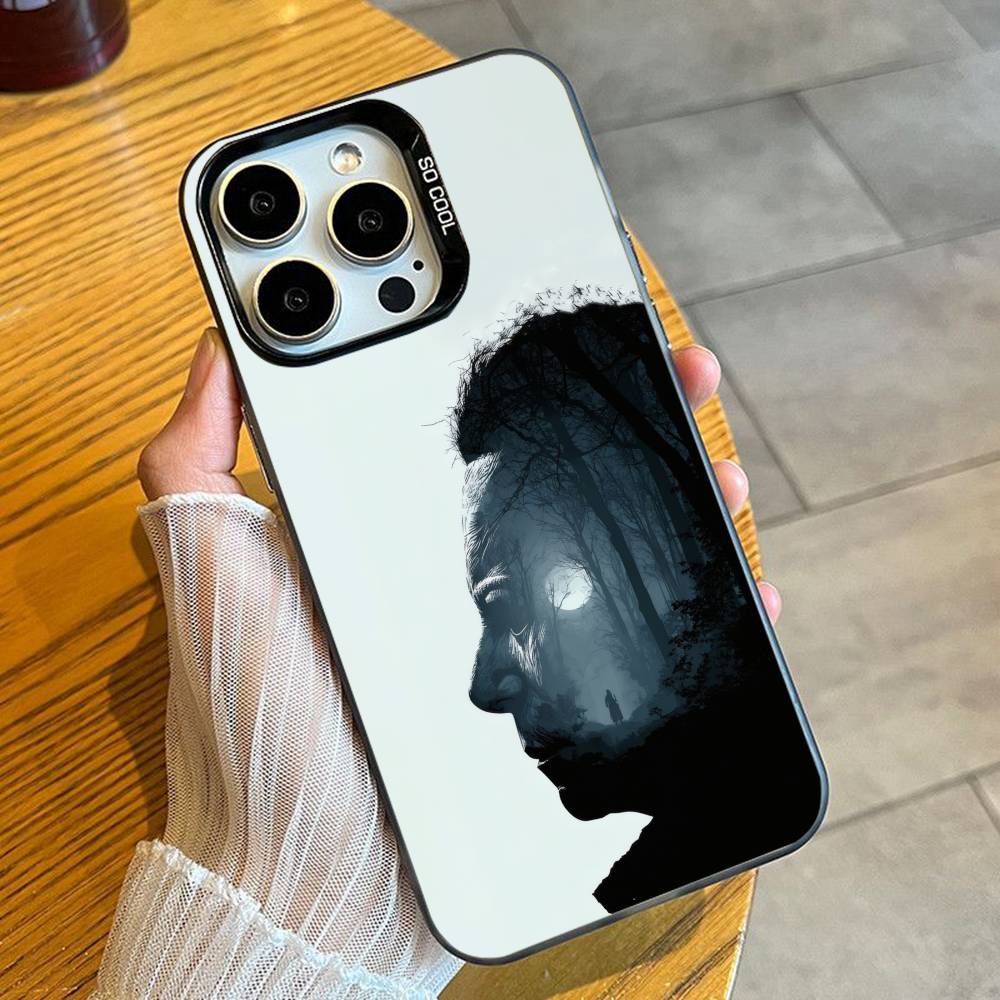 

Character Terrifying M-Michae Myers Phone Case For iPhone 16 17 15 14 12 13 Pro Max Black Candy Matte Shockproof Cover iPhone14Plus