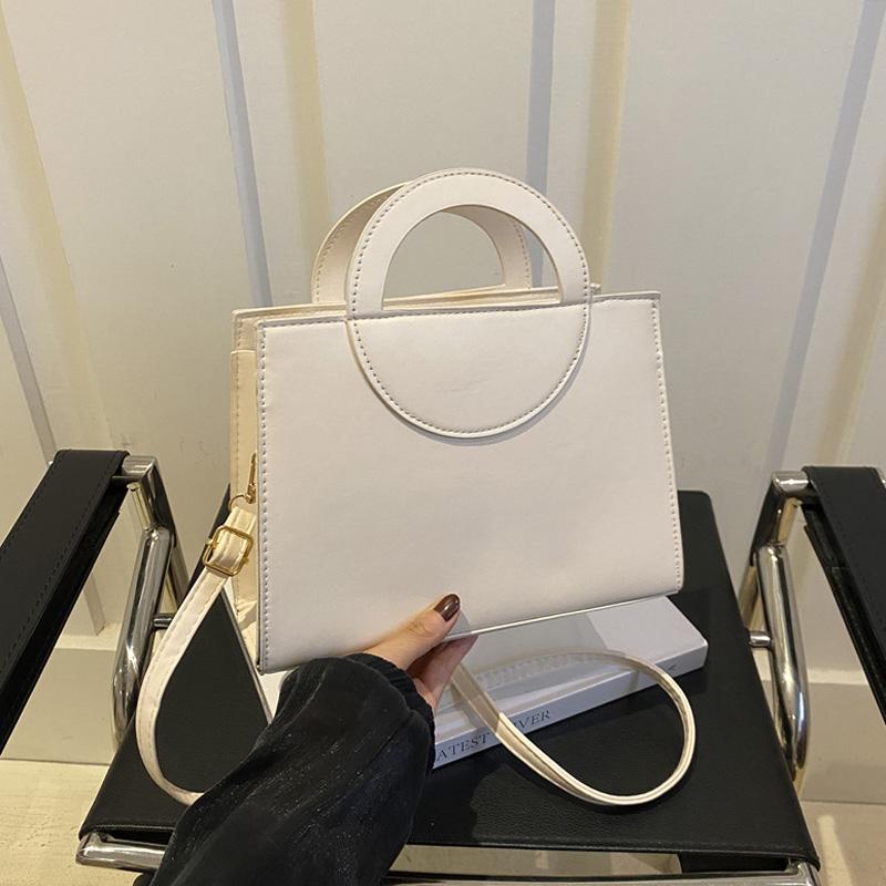 Solid Color Square Top-handle Bag For Commuting Casual Women's Crossbody Shoulder Bags Designer Ladies Handbags