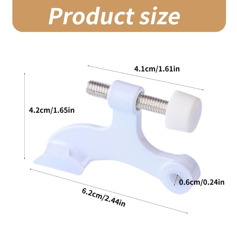 Heavy Duty White Colored Door Top Hinges easy installs US Type Door Stoppers Luxurious White Door Hinges For Various Door