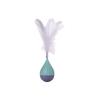 Interactive Feather Cat Toy Self-Righting Wobbler Pet Toy for Cats with Feather Attachment Durable Base for Indoor Play and Exercise