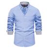 Trend Hub New Cotton Blend Men's Oxford Shirt Long Sleeve Button Down Social Buinesss Casual Shirts for Men