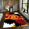 "Manchester United Logo Carpet with Red and Black Abstract Design" Suitable for Use As an Anti-slip for Living Room Bedroom Sofas