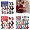 12/24Pairs Christmas Stocking Advent Calendar 12/24 Christmas Days Festive For Men Holiday 2024 X1W3