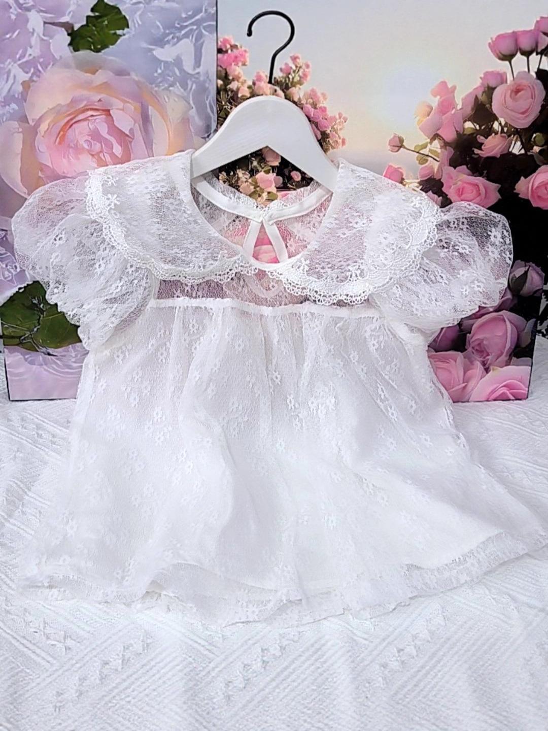 

Girl s Summer Lace Lolita Short Sleeve Baby Doll Undershirt Size 110 (suggested height 95-100 cm)