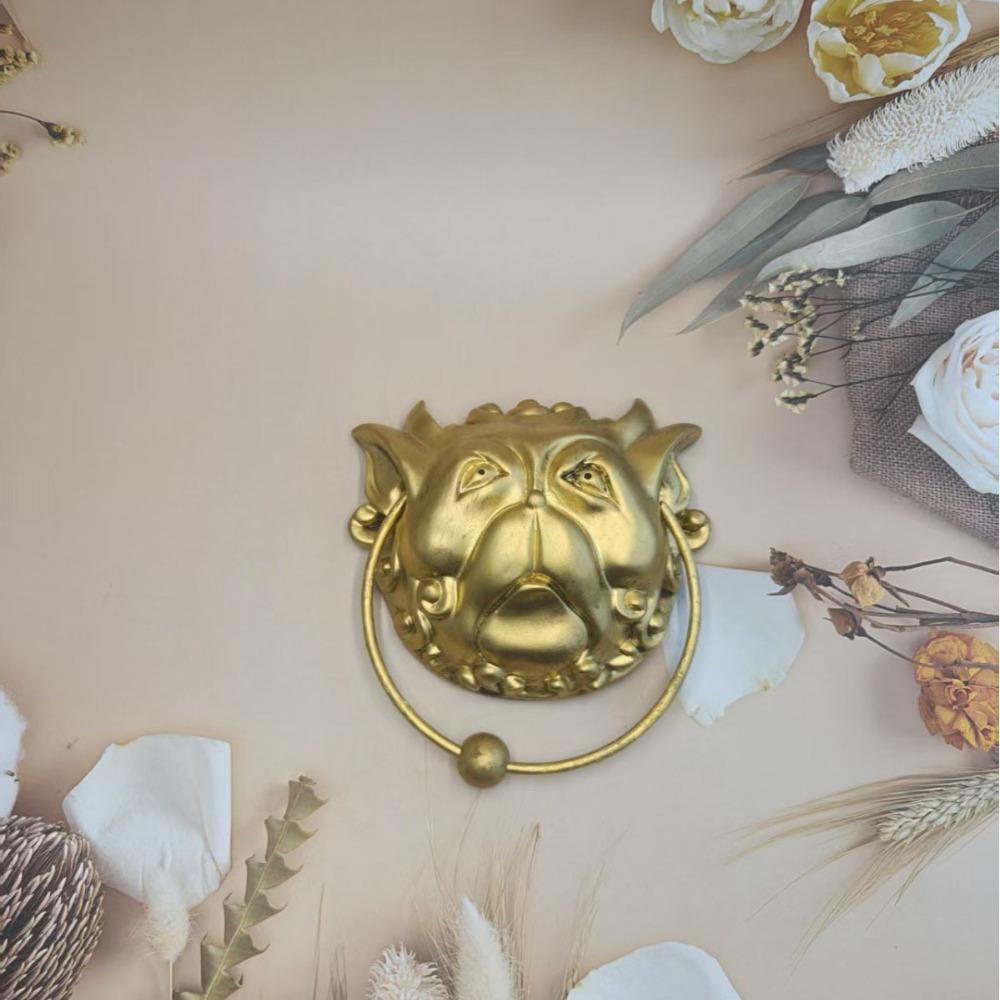 

Яркая дверная ручка Винтажный дверной молоток Прочная ручка для ворот с пастью Декоративная style B