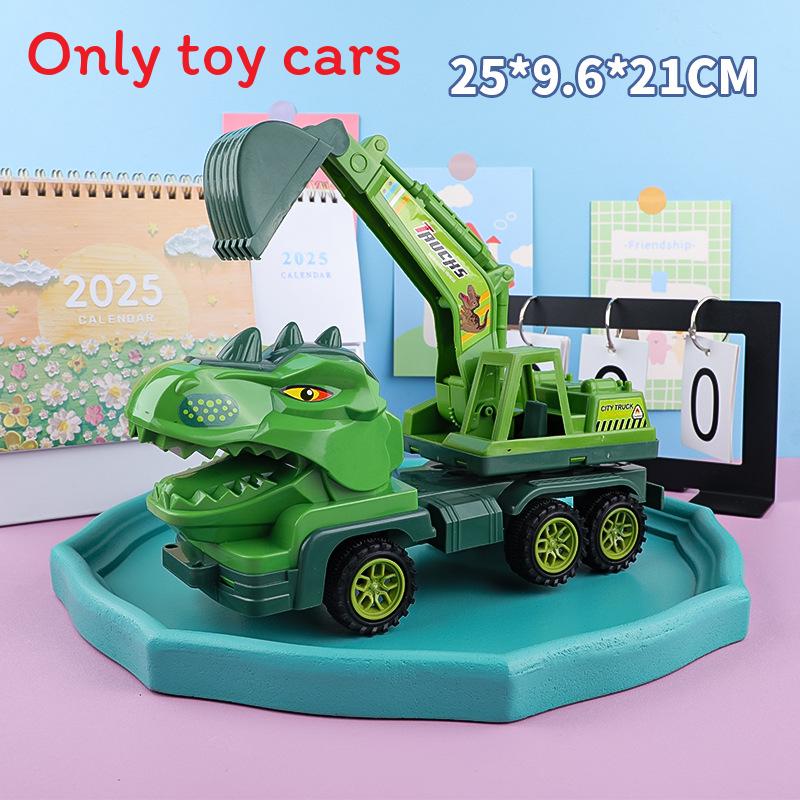 

Dinosaur Van Prison And Digging Vehicle With Plastic Construction For Child Fun Excavator