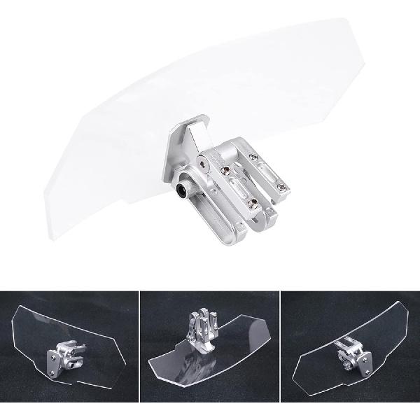 Motorcycle Windshield Clear Scooter Windscreen Scratch Wind Deflectors Universal Adjustable Universal Fit for Most Motorcycles