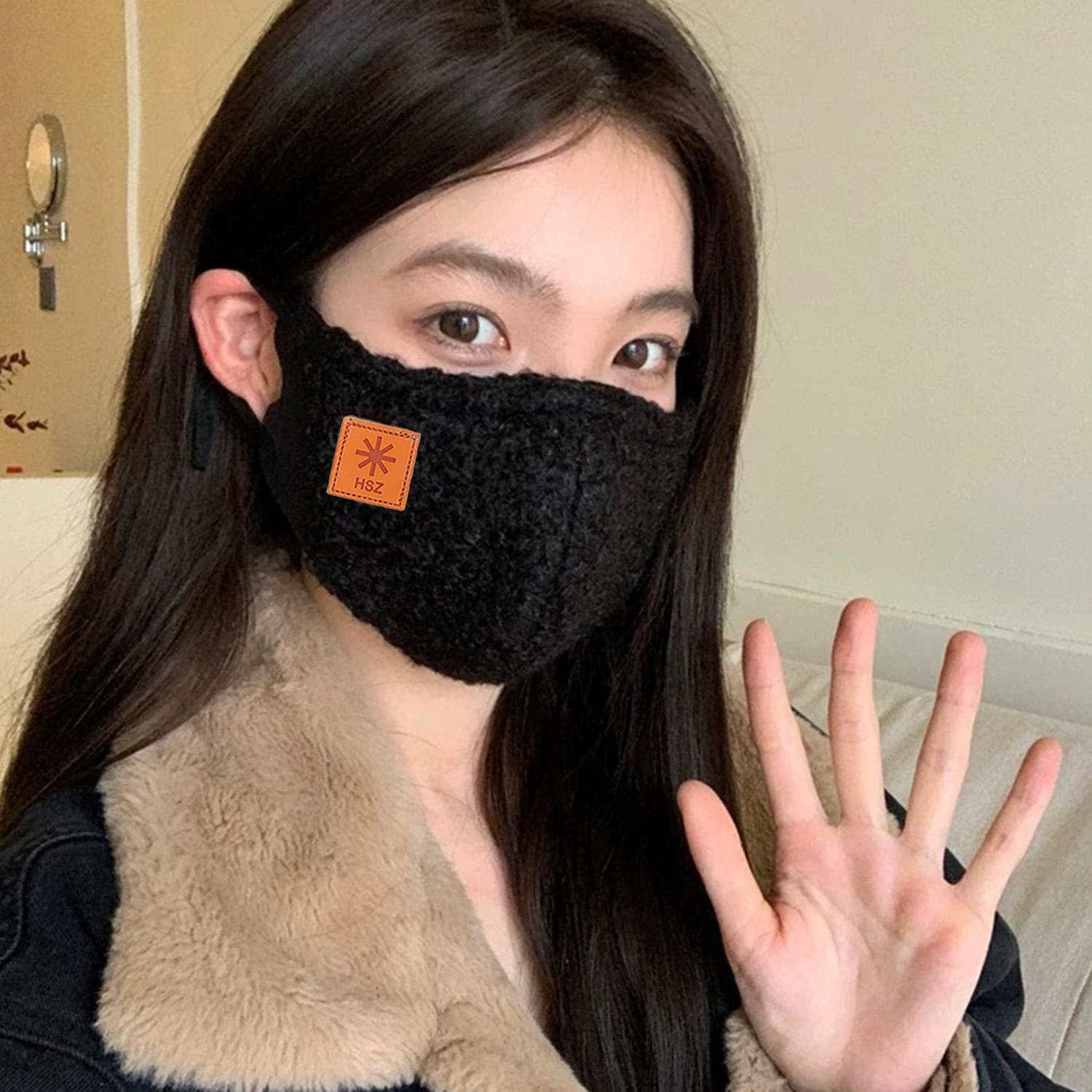 Winter Warm 3D Face Mask Windproof Fleece Face Mask Storage Heat Outdoor Cold-Resistant Masks Warm Cycling Face Cover Protector чёрный