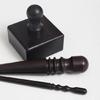 Ebony Wood Leather Edge Burnisher Tool Professional Round Leather Edge Burnisher Tool for Burnishing Leather Hand Making