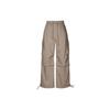 Sportswear Mid-Rise Drawstring Solid Color Comfortable Cargo Pants Women Bottoms Mink-Brown IF0392-214