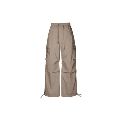 Sportswear Mid-Rise Drawstring Solid Color Comfortable Cargo Pants Women Bottoms Mink-Brown IF0392-214