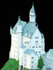 Doyusha 1/220 Western Castle Neuschwanstein Castle Color Plastic Model NSC Molded Color