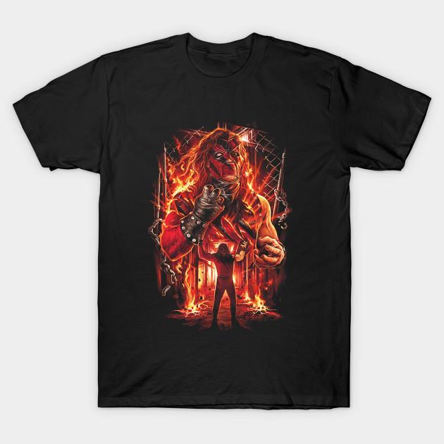 Men Black Print T-shirt Kane The Big Red Machine No-Cut Transfer Paper Print Cotton Tshirt S чёрный