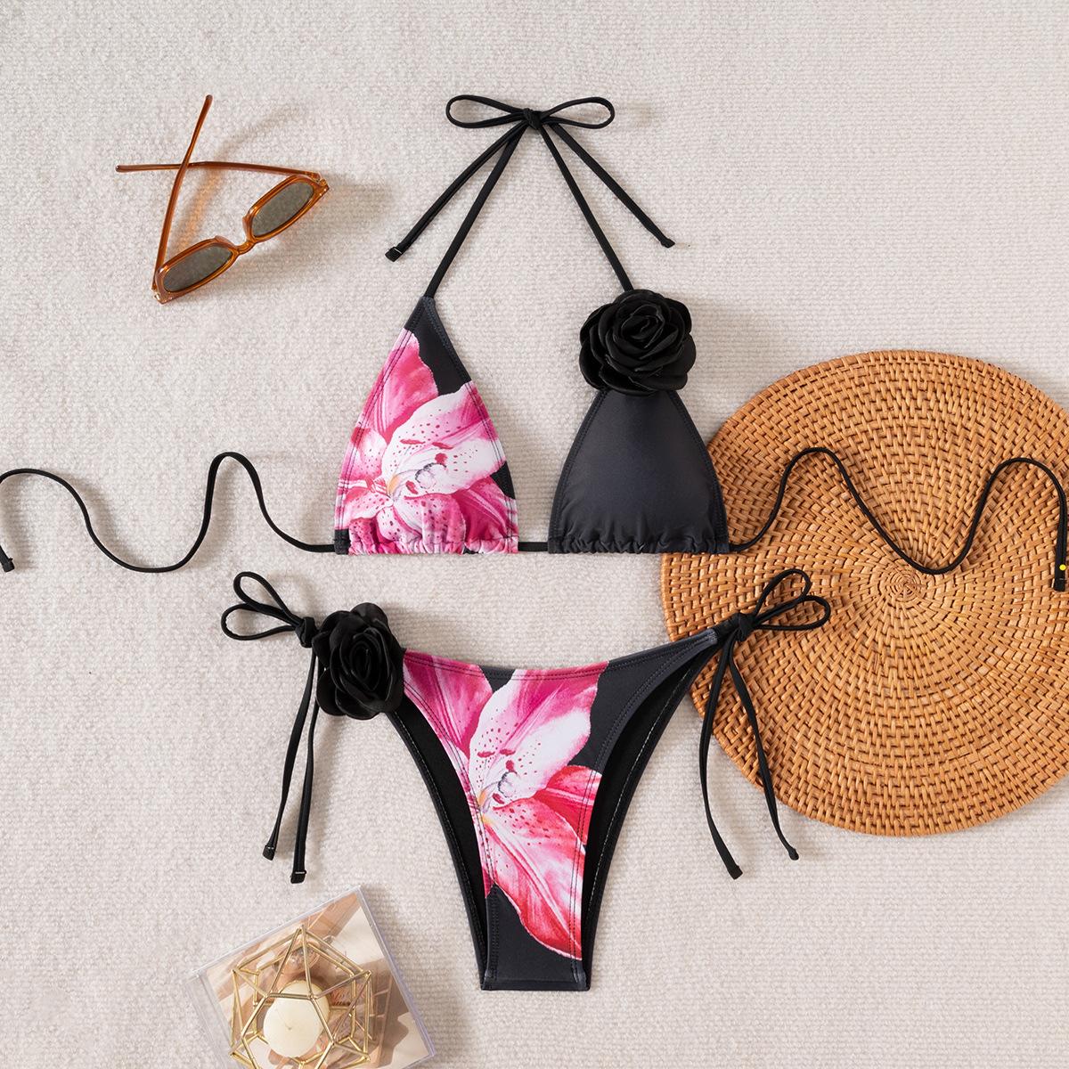 New Split Two-Piece Set European And American Positioning Printing Explosion Bikini Women S European And American Swimsuit Swimsuit S
