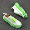 italian  designer platform shoes for men luxury fashion lace-up black white shoe party banquet genuine leather sneakers man