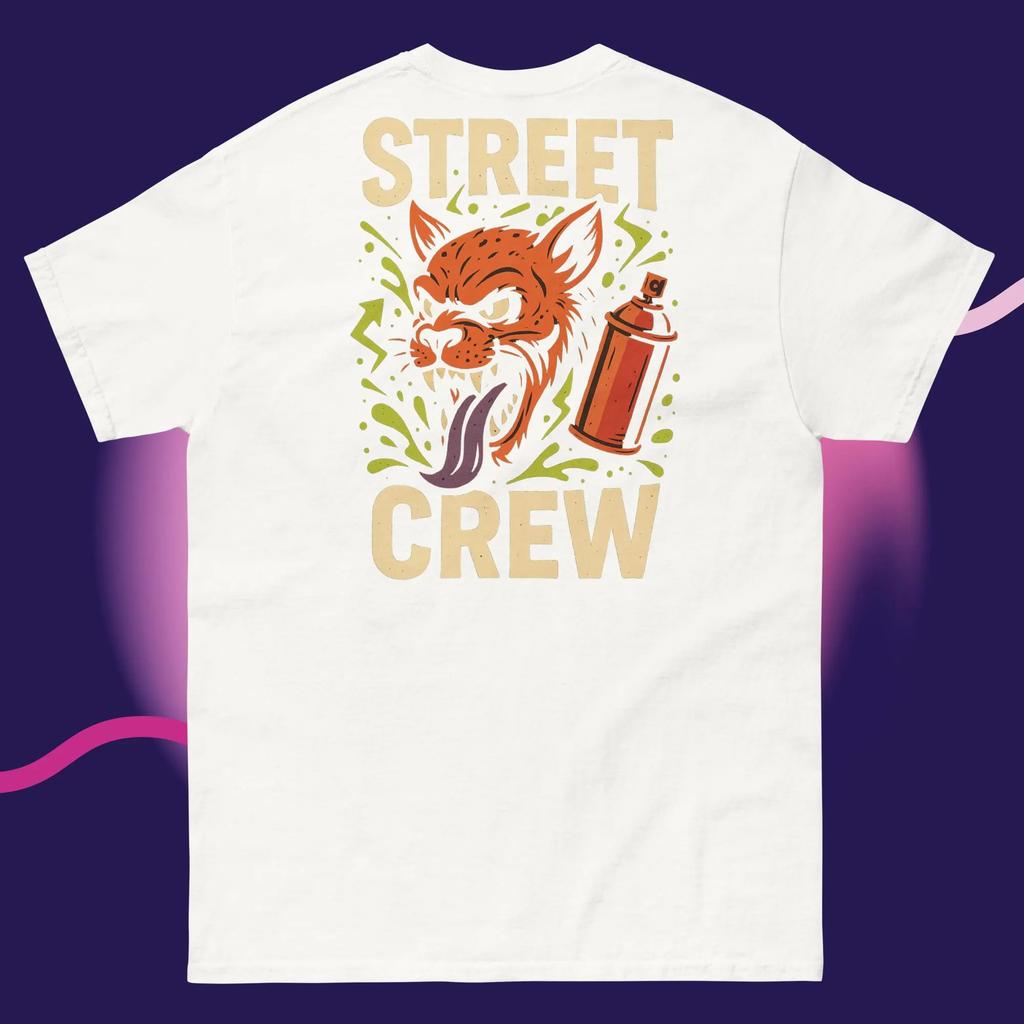 2025 Summer Street Crew Graffiti TShirt Urban Hip Hop Style Tee Adults and Children 100 Pure Cotton Printed Leisure Tshirt