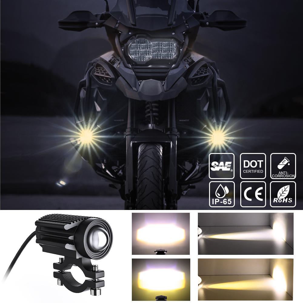 12V Motorcycle LED Headlight Spotlight LED Lens Hi/Low Beam For Car 4WD ATV SUV Driving Spot Fog Lights Auxiliary Lamp 12V