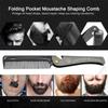 Gifts Portable Folding Stainless Steel Combs Men Oil Head Foldable Hair Comb Hair Styling Tools Mustache Comb
