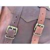 2 Pcs Leather Motorcycle Saddle Bags Saddlebag Bag For Sportster Brown Luggage