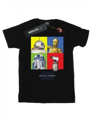 Girls Star Wars The Rise Of Skywalker Droid Squares Cotton T-Shirt