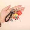 New Year Lucky God of Wealth Keychain: Horse Year Cartoon Pendant for Bags & Couples