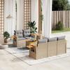 Vidaxl 6-Cz. Garden Furniture Set With Cushions, Beige, Poly Rattan