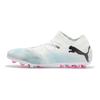 Puma Future 7 Match Comfortable Simple Low-Top MG (Rubber Short Studs) Fabric Soccer Shoes Men Soccer Shoes White Blue 107719-01