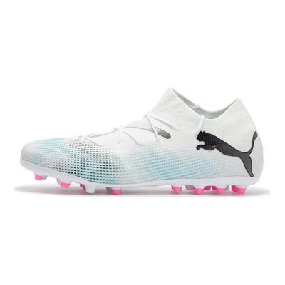 Future 7 Match Comodo Semplice Low-Top MG (Borchie corte in gomma) Scarpe da calcio in tessuto Uomo scarpe da calcio Bianco Blu 107719-01