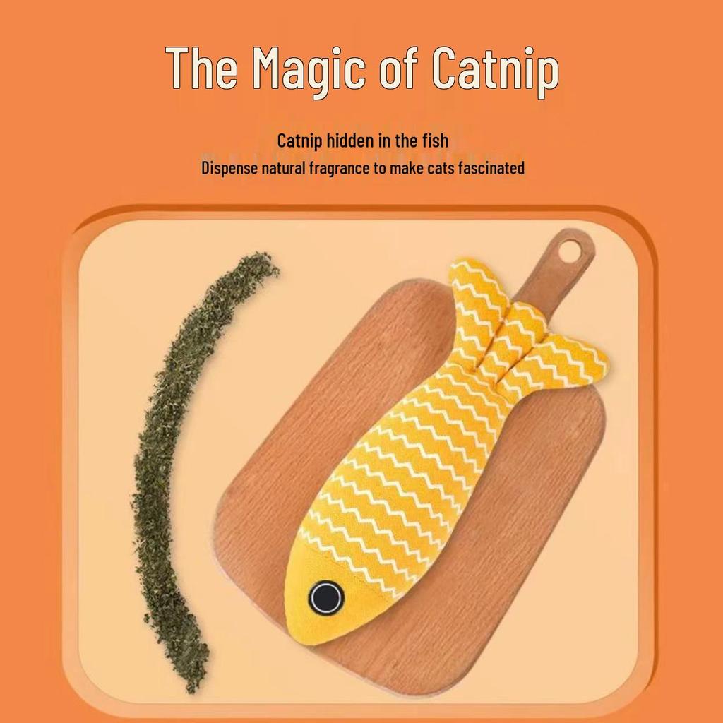 Catnip Fish Chew Toy: Durable Self-Play Boredom Relief for Kittens