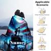 Memorial Day Personalized Text Blanket Multi-purpose Personalized Blanket Warmthful Decor for Couch Chair Bedding Home Decor Ideal for All Seasons