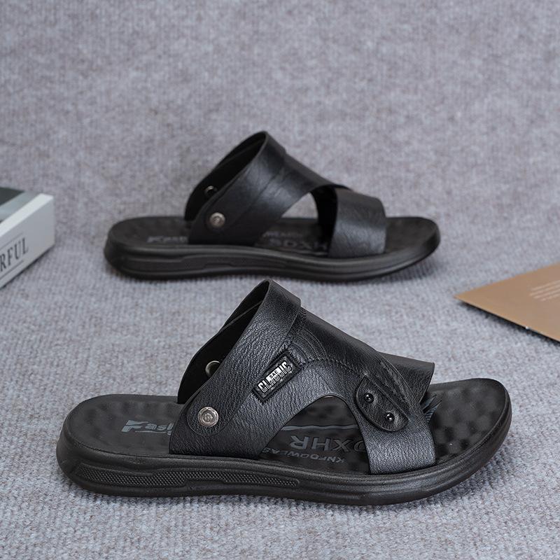 

Сандалии мужские повседневные летние новые водонепроницаемые нескользящие с мягкой подошвой для вождения пляжные туфли двойного назначения мужские крутые тапочки 39