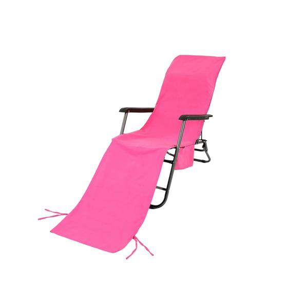 Beach Chair Cover with Side Pockets Absorbent Lounge Chair Cover Quick Dry Towel Chair Cover for Sun Lounger Pool Sunbathing Garden Beach
